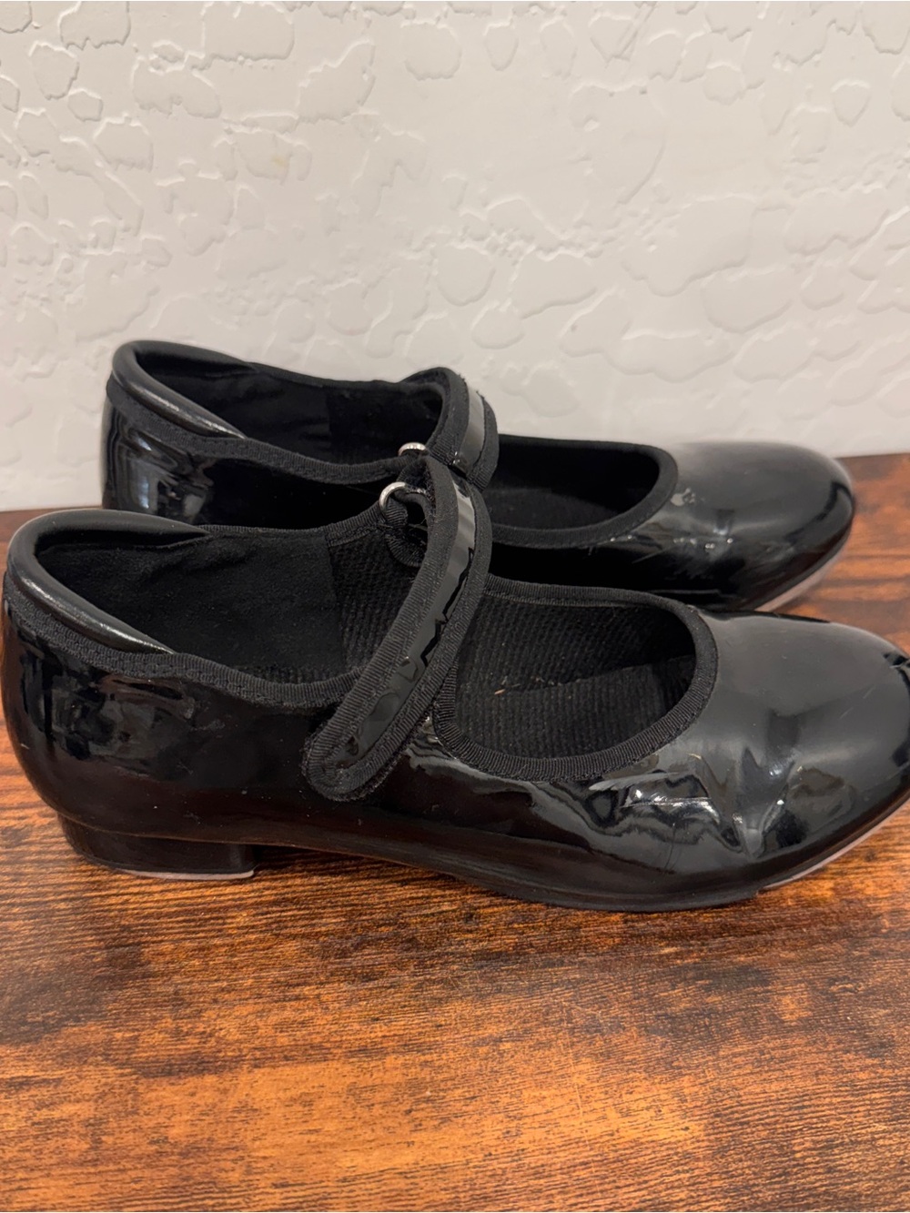 Stelle Black Patent Leather Mary Jane Tap Class Shoes Kids Size US 3